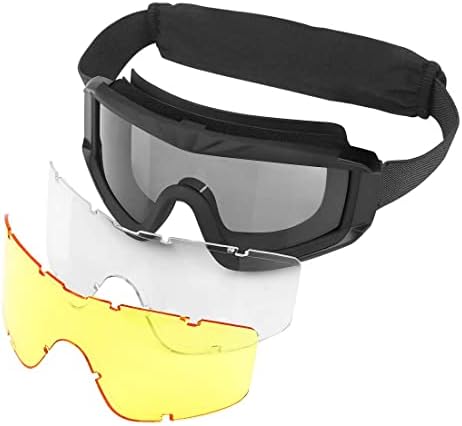 Xaegistac Airsoft óculos de segurança táticos óculos de segurança anti -nevoeiro Ciclismo de caça