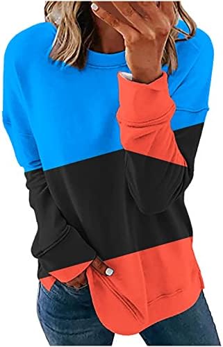 Moletom de Sween Caso de inverno Roupas de cor Pullover para mulheres camisas casuais Moda de manga comprida Túnicas da