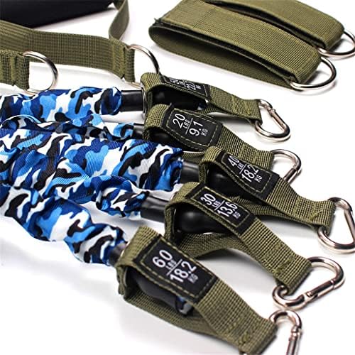 YCFBH 11 PCS/SET TPE LATEX BAND BAND CAMOUFLAGEM ANTI-BRANK TREINAMENTO CINTO DE TREINAMENTO DE FAIXA COM TUBO ELÁSTICO