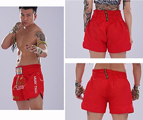 Fluory Muay thai shorts de luta, shorts de mma treinando gaiola de gaiola luta contra artes marciais