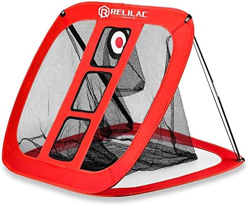 Relilac Pop Up Golf Chipping Net - Acessórios de destino para golfe interno/externo para precisão do quintal e prática de balanço -