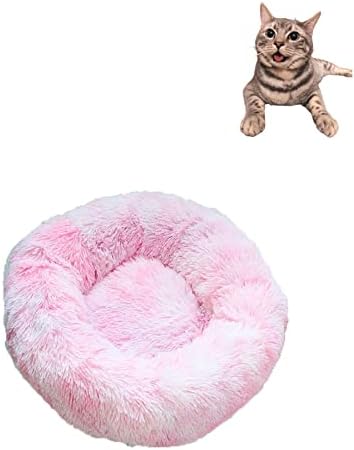 Cama de gato rosa do sono - Cama de cachorro de rosquinha - casas de almofada para cães para cã