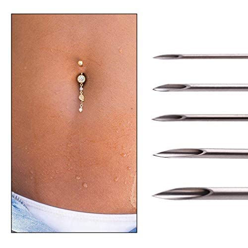 A agulhas de piercing no nariz - 25pcs misturam agulhas de piercing corporal 12g.14g.16g.18g.20g para perfurar o