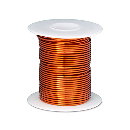 Fio de ímã, 240 ° C, fios de cobre esmaltados pesados, 14 awg, 2 oz, 10 'de comprimento, 0,0682 de diâmetro, natural
