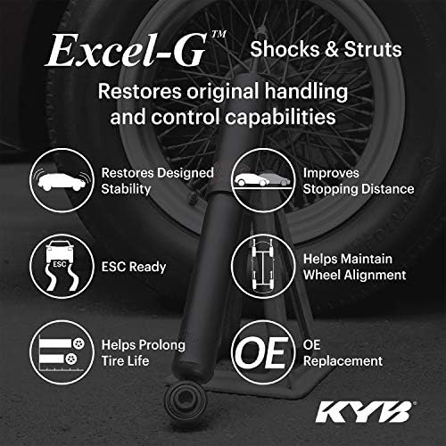 KYB 340031 Excel-G Gas Strut, preto