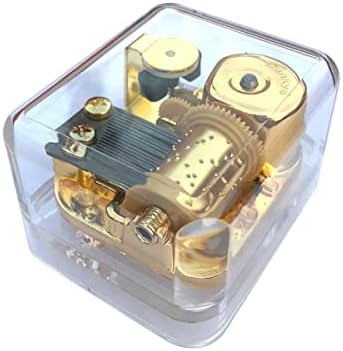 Binkegg Play [Ontem mais uma vez] Clear Acrylic Wind Up Music Box com Sankyo Musical Movement