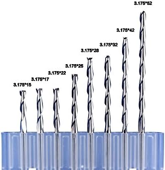 Shina 1/8 3.175 Cutter de moagem CNC Duas flautas duplas tungsten spiral de extremidade plana moinho cnc bits 3,175 * 5mm