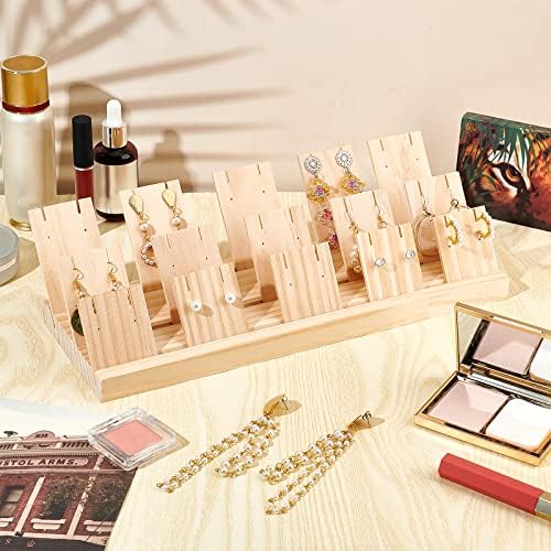 Ph Pandahall Jewelry Display Stands, Bamboo Beachring Colar Solder com 3 tamanhos 15pcs Brincho da placa de exibição Stands