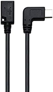 90 graus USB tipo C Masculino a mini cabo femlae USB, USB 3.1 masculino a mini 5 pinos B fêmea USB Adaptador para Laptop Adapter Converter para MacBook Pro, Laptop, Android Dispositivos