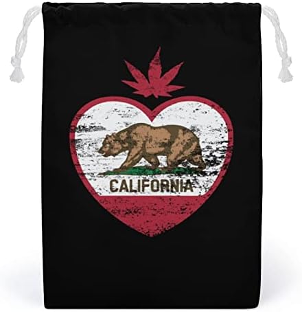 California urso urso maconha de lona de lona de armazenamento saco de tração reutilizável bolsa bolsa bolsa de mercearia