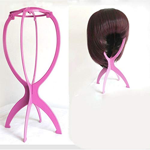 Tampa dobrável de tampa de plástico estável Plástico Stand Tool Tool Durável Display Hair Wig 4C Clipe de cabelo em extensões