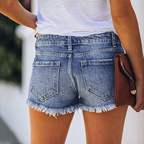 Xiloccer shorts de jeans femininos de verão melhor jeans sexy shorts rasgados shorts altos trechos alongados calças curtas de buraco