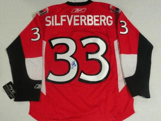 Jakob Silfverberg assinou o Premier de Reebok Ottawa Senators Jersey Licenciado - Jerseys autografadas da NHL