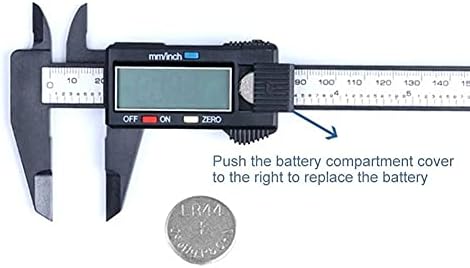 Twdyc 150mm 6 polegadas Régua Digital Régua eletrônica Fibra de carbono Pinças vernier Micrômetro de medição de medição