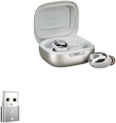 Adaptador de ondas de caixa compatível com JBL Live grátis 2 TWS-USB-A para C PORTCHANGER, USB TIPO-C OTG USB-A Converter Dados de carregamento para JBL Live grátis 2 TWS-Metallic Silver