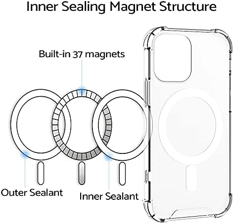Toru MX Slim para iPhone 12 / iPhone 12 Pro Magnetic Case, compatível com magsafe, hibrid transparente hd clara transparente