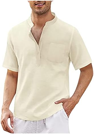 Blouses de verão cortados homem homem confortável manga curta Blouses respirável Botão Botão Casual Polyster Athletic
