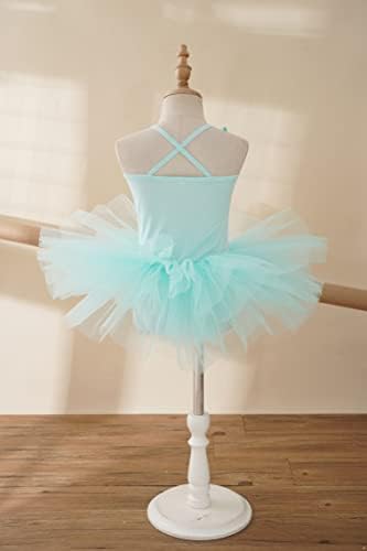 Vestido de dança de balé de lantejoulas de garotas com tutu tutu brisseling camisole ginástica collant dress de dança latina