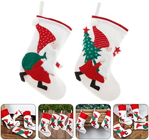 PretyZoom Fabric Bag Claus Xmas de rena Knit Bolsas de Natal Multi-Padris Padris Padrões Decoração Decoração Decoramento Decorativa