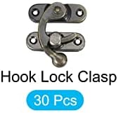 Metallixity Ganch Lock Flop 30pcs, braço de balanço de metal trava direita - Para gaveta de cozinha em casa, tom de bronze