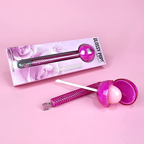 Pops brilhantes | Balmismo e Lip Gloss Duo 2-em-1 | Coleção dos namorados