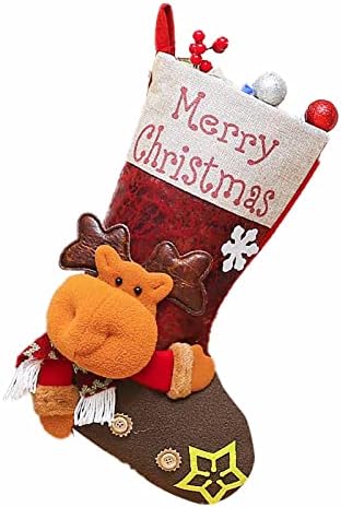 Christmas Papai Noel Sock Bolsa de doces de doce Papão de neve Papolagem de Natal Tree pendurada no ornamento para crianças sgcabiwbbv2mze