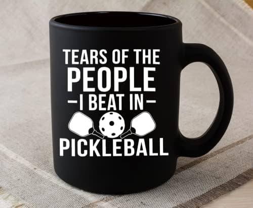 Função engraçada da caneca das pessoas que eu bati na xícara de café de pickleball 11 onças e 15 onças brancas