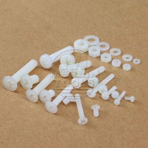 Parafuso 420pcs nylon plastis parafuso porca de parafuso kit de sortimento m2 m2.5 m3 m4 m5 m6