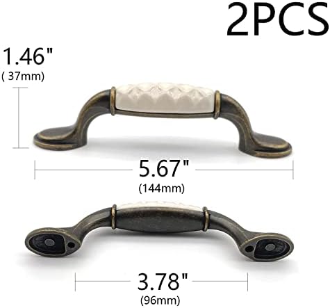 O armário de cerâmica de Santousi lida com móveis vintage puxa armários decorativos de puxão decorativo de 3,78 polegadas