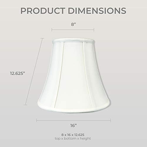 Royal Designs, Inc. True Bell Lamp Shade - Branco - 8 x 16 x 12.625