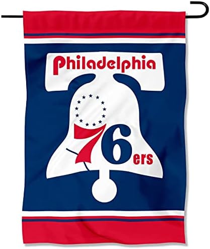 Philadelphia 76ers Trowback Retro clássicos bandeira do jardim de dupla face