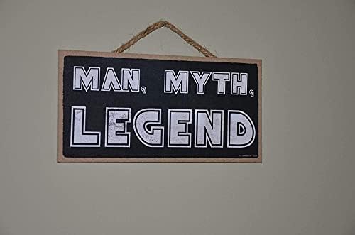 Popfizzy My Myth Legend Sign, decoração de parede de mancave, sinal para homens, sinal de caverna engraçada, sinal do bar, presente