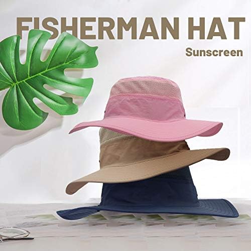 Chapéus de pesca obile para homens mulheres UPF50+ Proteção UV larga larga salfari de chapéu à prova d'água, praia, chapéu de acampamento