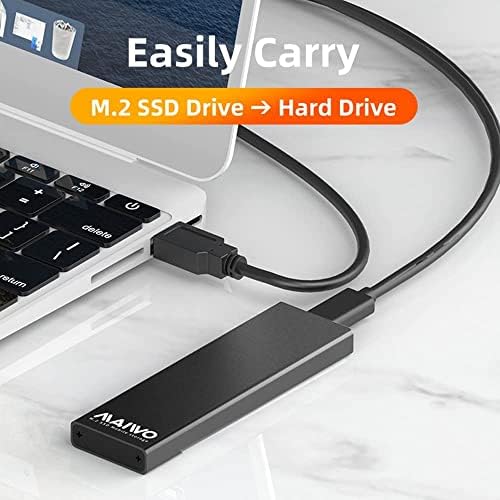 Maiwo M.2 SATA SSD para USB 3.0 Adaptador de conversor de leitores SSD externo Gabinete com UASP, Suporte NGFF M.2