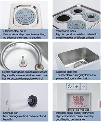 Banho de água termostática digital Mehaoc, 1/2/4/6 Hole Labated Bath Bath Aquecimento elétrico Equipamento de laboratório de