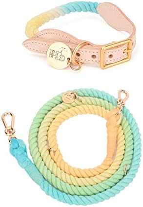 NC Pet Leash Collar Conjunto de cores multifuncional de corda de corda de algodão grande e médio colarinho de cachorro de tamanho
