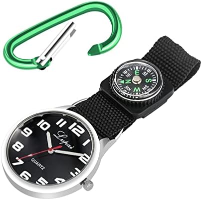 Ganfanren Sport Outdoor Quartz Pocket Watch With Compass Pingente Clock Nylon Strap Gabiner Pocket Clock Gifts Gifts