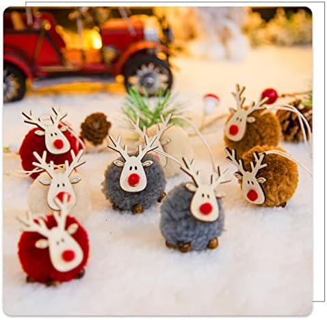 Papel de embrulho de coelho 4 PCs Ornamentos de árvore de natal Aaccesories Tecido Fabric Christmas Deer Plexh Pingente Mini Flores