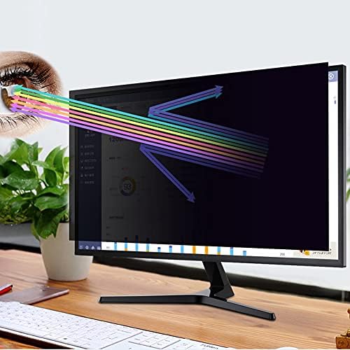 Filtro de privacidade da tela do monitor WSHA reduziu o filme anti-Glare Blue, fácil de ligar/desligar, proteger informações de