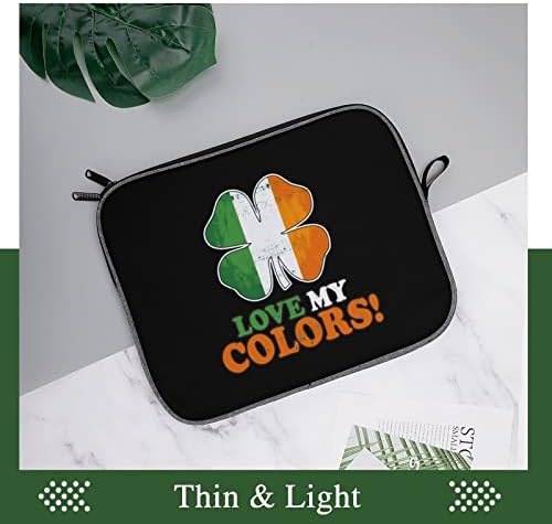 Cores irlandesas. Caso de laptop de St.Patrick Caso de laptop portátil Capa de capa de bolsa de transferência para homens