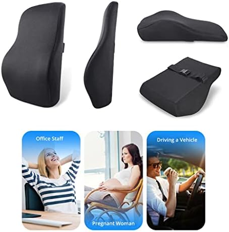 Travesseiro de suporte lombar czdyuf; A almofada de cadeira de espuma de memória suporta acessórios para trás de Black Pillow Memory Foam Pillow