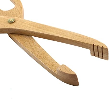 Edema torradeira de madeira pinças de cozinha tesoura tesoura de 250 mm de comprimento pãezas utensílios de cozinha ferramentas