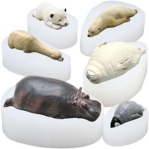 Molde de silicone de resina de animais para dormir para fundição epóxi, fabricação de jóias, projetos de artesanato de argila