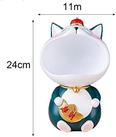 Eyhlkm gatos ornamentos de grande capacidade resina de resina realista para fortuna itens de armazenamento de chave para a mesa decorativa