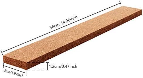Hblife Cork Board Bulletin Board Bar Strip 15x2 polegadas - 1/2 polegada de espessura e de tiras de cortiça sem moldura