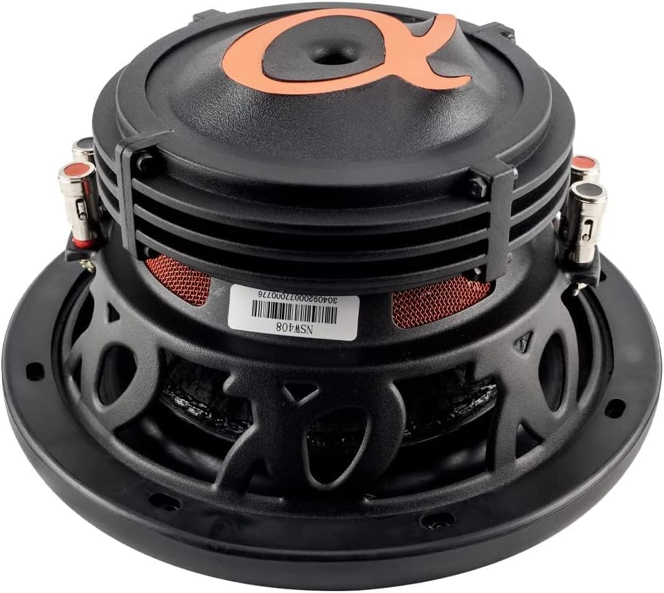 Alphasonik NSW408 Série 400 Série 400 de 8 polegadas 750 Watts Max / 250 Watts RMS Dual Subwoofer de Carro de 4 Ohm