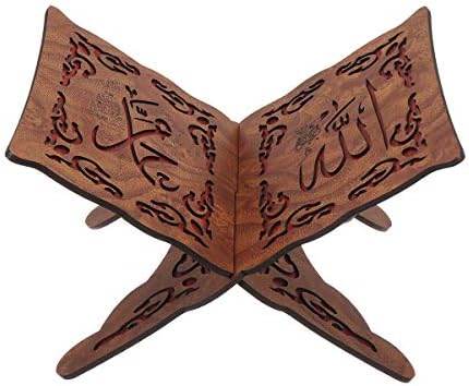 I SLAMIC M Uslim Alcorão Alcorão Titular de Livros Wood Stand para Decorações de Casa do Alcorão -