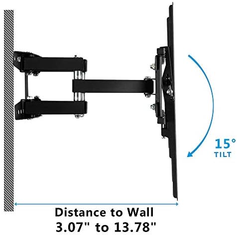 Montagem de parede de aço inoxidável Stand para a maioria das TVs curvas planas de 32 a 70 polegadas, parede de parede