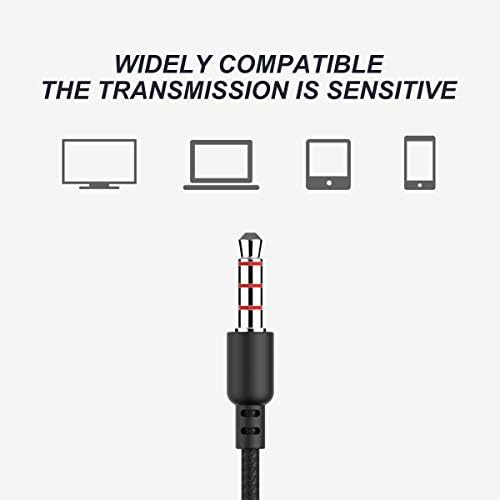 Fones de ouvido com microfone, qualidade do som surround do subwoofer, resistente ao suor e à prova d'água, suporta