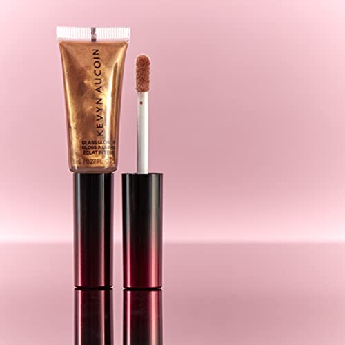 Kevyn Aucoin Glow Lip, Bronze Spectrum: marcador de brilho labial multiuso. Esmalte refletivo em 3D, confortável vestindo,